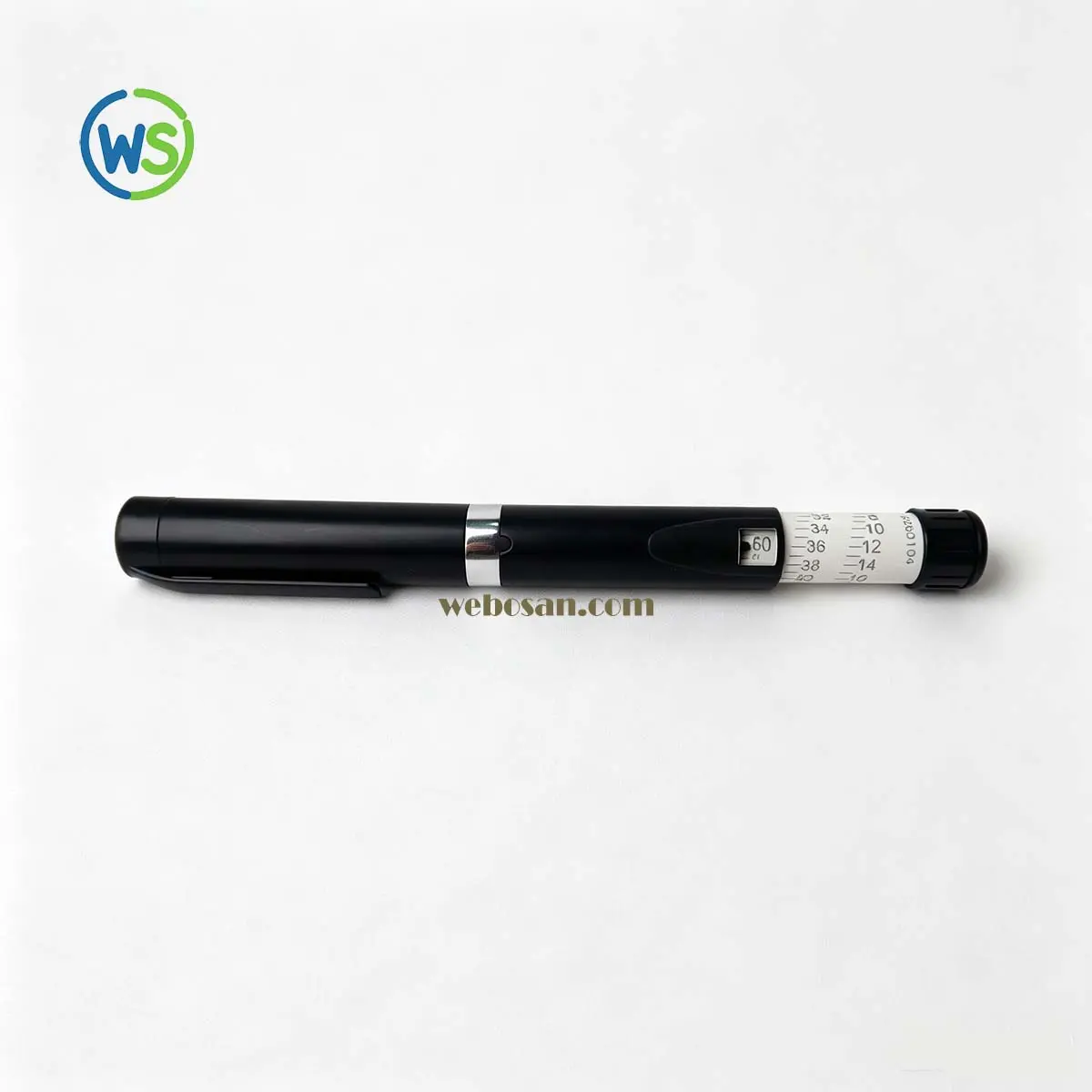 reusable insulin pen WS-RF11 solid metal matte black main product view