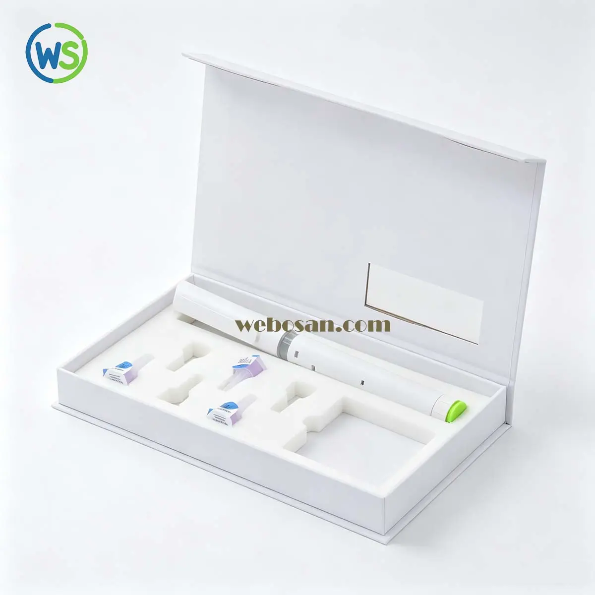 WS-PBX02 caja de papel con logo personalizado para pluma vista principal