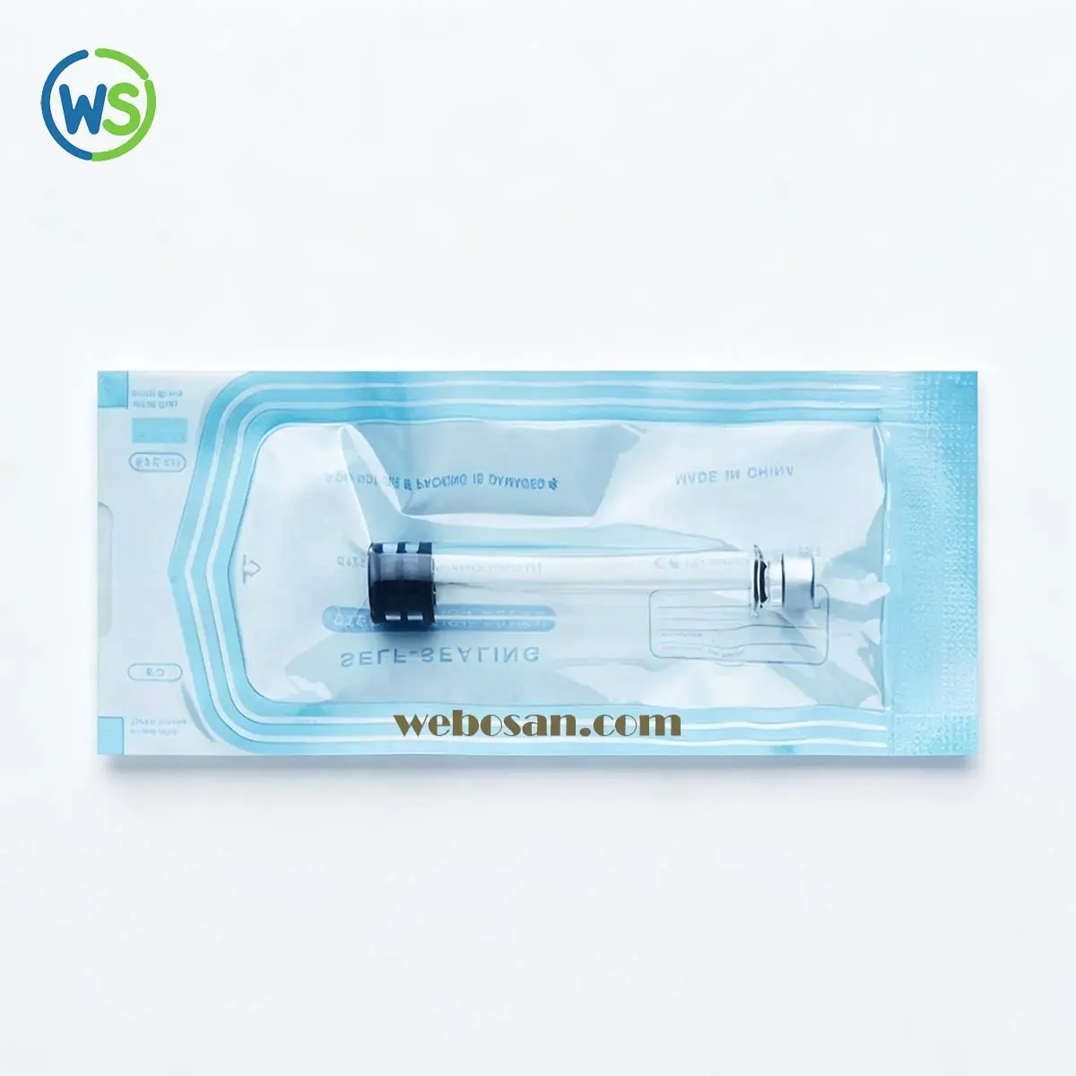 WS-CT01 cartucho de vidrio con piston y tapa de aluminio