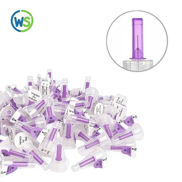 Agujas ultrafinas desechables WS-PN01 con cubiertas protectoras